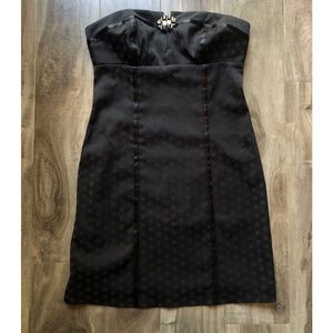 Guess strapless sheath polka dot dress